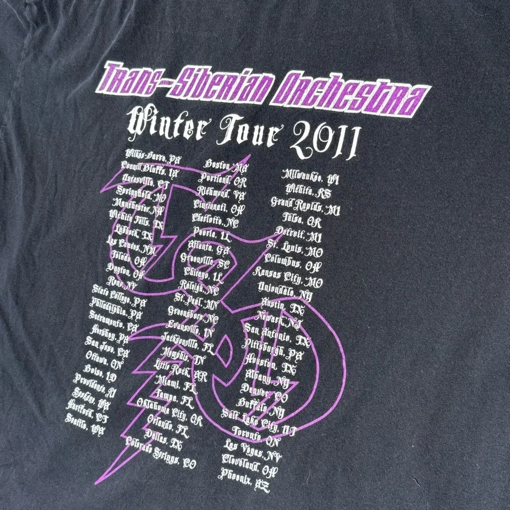 TRANS SIBERIAN ORCHESTRA Winter Tour 2011 Greg Hildebrandt TSHIRT Black XL
